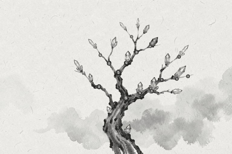 스킬 버전 관리 시스템 — sumi-e 키 비주얼
