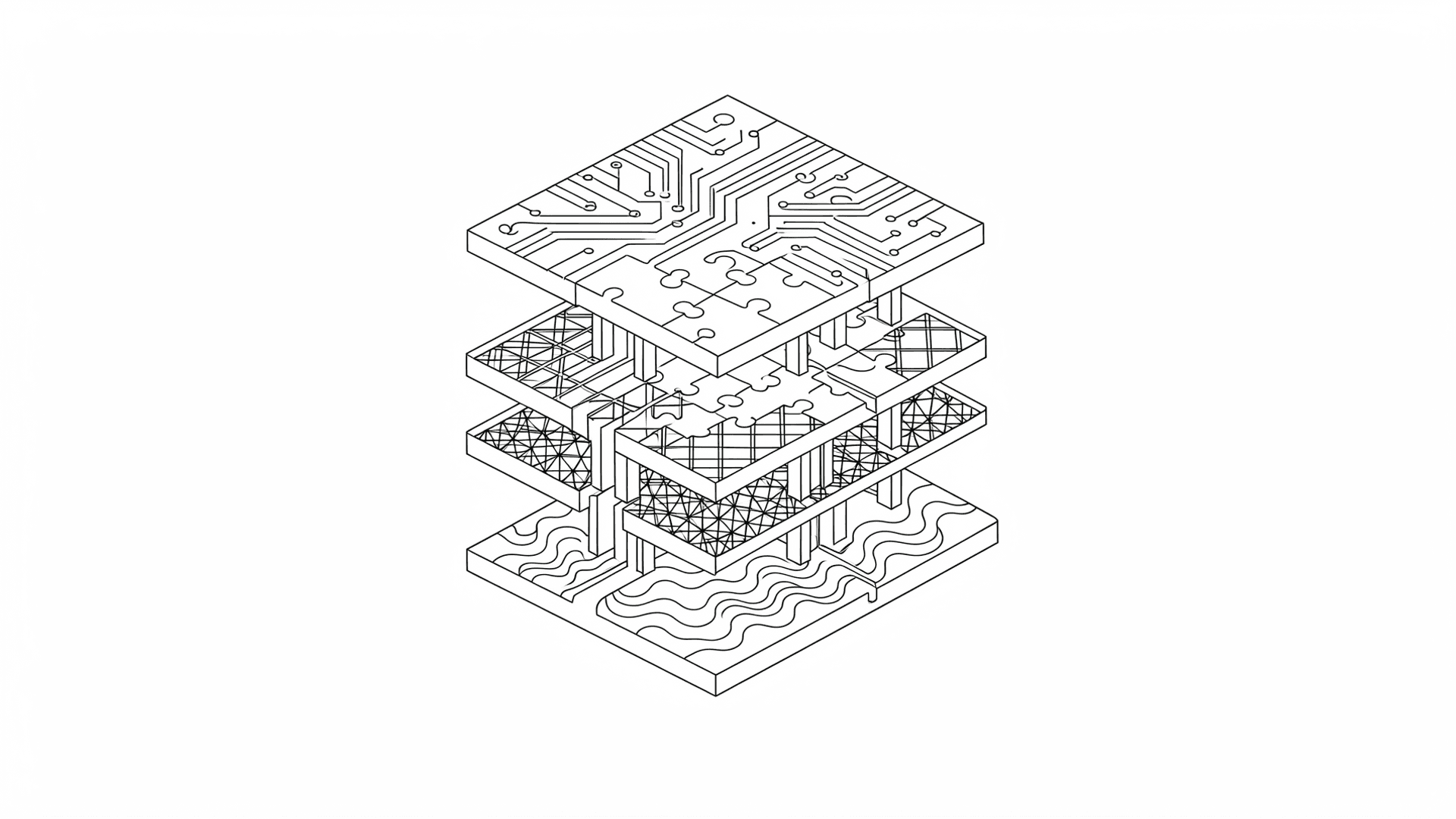 PayloadCMS Lexical 4개 레이어 — 등각 투영 구조