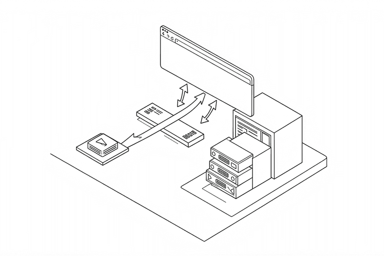 CLI 자막 도구를 웹 서비스로 — isometric 스타일 키 비주얼