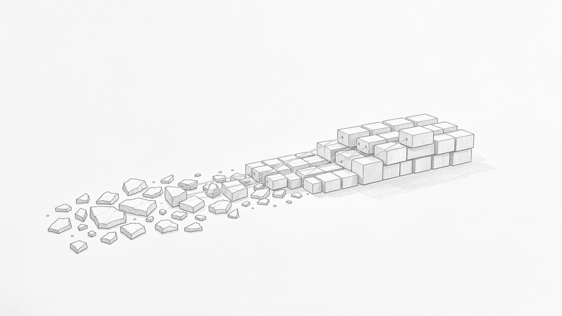 Forced Aligner 토큰에서 원문 복원하기 — pencil-sketch 스타일 키 비주얼