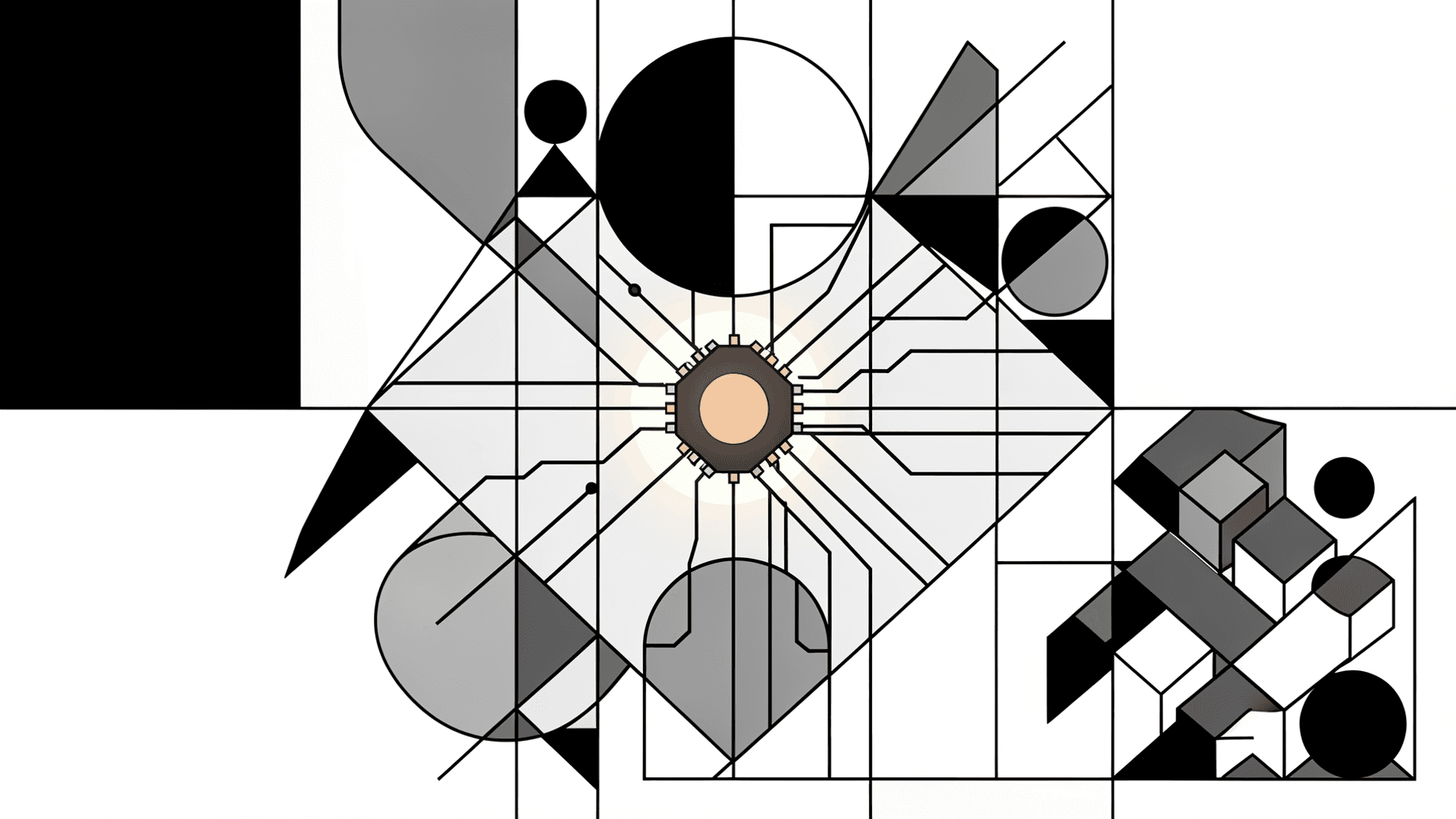 Mastra + vLLM 로컬 LLM Playground — bauhaus 키 비주얼